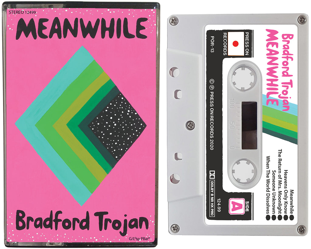 Album cover of the Bradford Trojan cassette tape entitled Meanwhile.